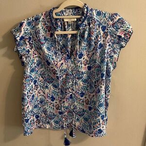 Fun, floral print silk style shirt - Pinch